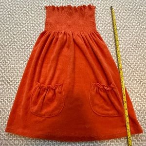 Terry smocked tube top orange size xs/s